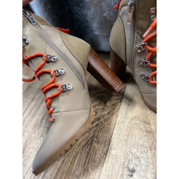 NEW Steve Madden Karey Leather Pointed Toe Ankle Boots Shoes Size 5 - Picture 3 of 6